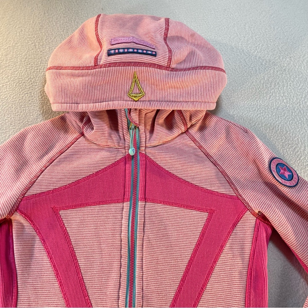 Ivivva Girls Shine On Shine Bright Scuba Style Full Zip Hoodie Size 12